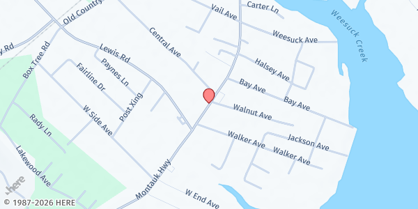 Map showing God's Provision 12 at 560 Montauk Highway, East Quogue, NY