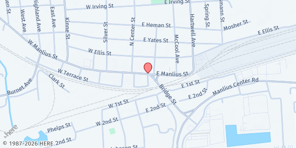 Map showing Abundant Life Christian Center at 7000 All National Boulevard, East Syracuse, NY