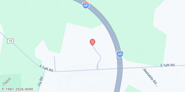 Map showing Abundant Life Christian Center Food Pantry at 7000 All Nations Blvd., East Syracuse, NY