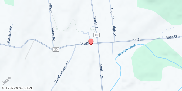 Map showing Community Cupboard at 9 West St, Edmeston, NY