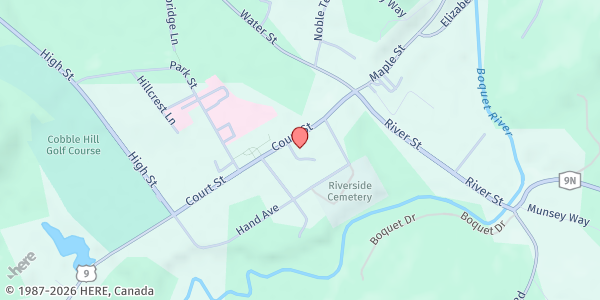 Map showing ADIRONDACK COMMUNITY ACTION PROGRAM - Elizabethtown at 7572 Court St - Suite 2, Elizabethtown, NY