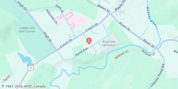 Map showing Community Food Shelf at 20 Williams St, Elizabethtown, NY