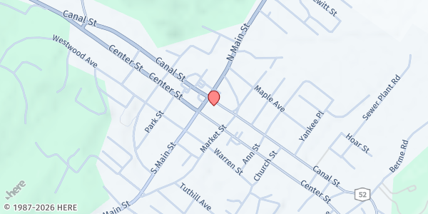 Map showing Ellenville UMC Food Pantry at 83 Canal Street, Ellenville, NY