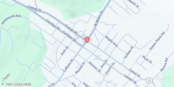Map showing Ellenville United Methodist Church at 83 Canal Street, Ellenville, NY
