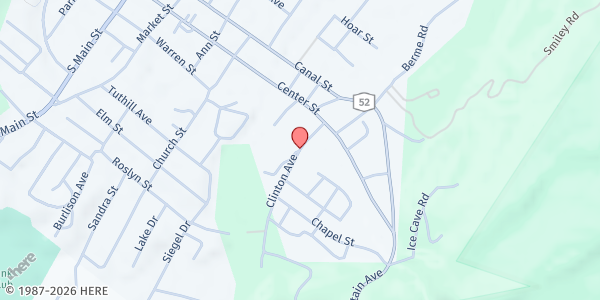 Map showing ULSTER CAP HIGHLAND FOOD PANTRY at 2 Clinton Ave, Ellenville, NY