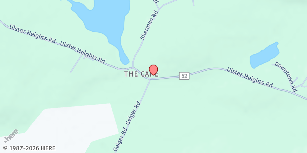 Map showing ULSTER HEIGHTS UM CHURCH FP at 1264 Ulster Heights Road, Ellenville, NY