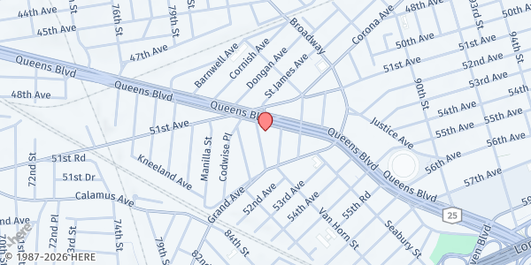 Map showing New Life Community Development Corp. - Elmhurst at 82-10 Queens Blvd, Elmhurst, NY