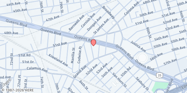 Map showing New Life Community Development Corporation - Elmhurst at 82-10 Queens Blvd, Elmhurst, NY