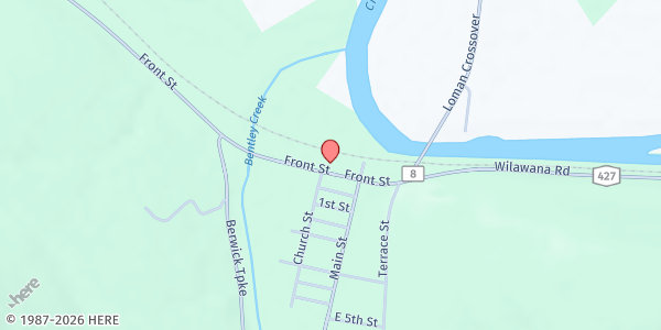 Map showing Wellsburg Ashland Food Cupboard - Food Distribution Center at 3661 Front St, Elmira, NY