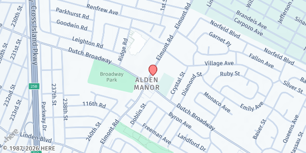 Map showing St. Boniface Roman Catholic Church of Elmont at 631 Elmont Rd, Elmont, NY