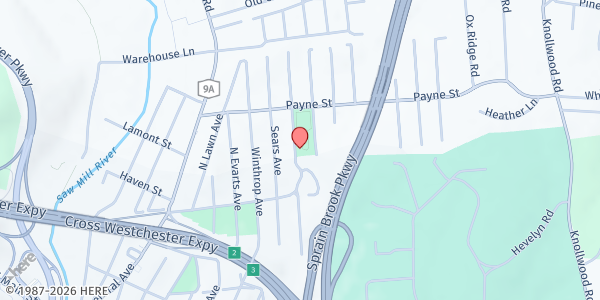 Map showing Massaro Park - Elmsford Civic Association at 50 Cabot Avenue, Elmsford, NY