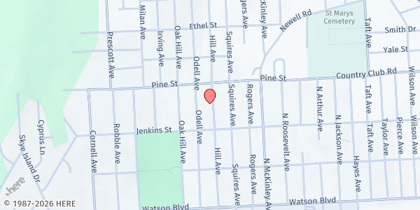 Map showing Catholic Charities - Endicott at 319 Hill Ave, Endicott, NY