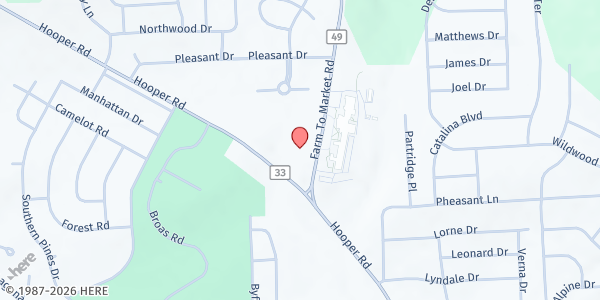 Map showing Northminster Presbyterian - Food Distribution Center at 711 Farm to Market Rd, Endicott, NY