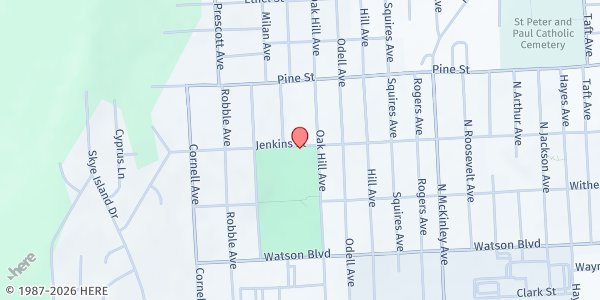Map showing Saint Anthony Food Pantry - Food Distribution Center at 1000 Jenkins St, Endicott, NY