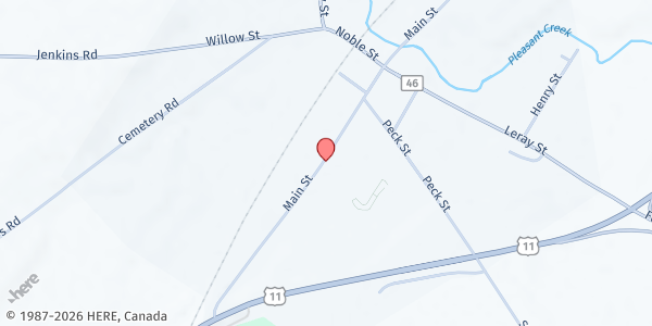 Map showing St. Mary's Church Food Pantry at 8422 South Main Street, Evans Mills, NY