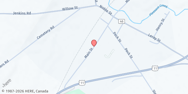 Map showing St Mary's Food Pantry at 8412 South Main Street, Evans Mills, NY