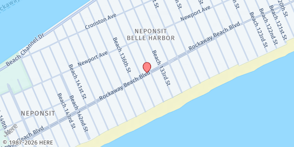 Map showing TCAH Cyber Pantry Queens at 57-15 Rockaway Beach Boulevard, Far Rockaway, NY