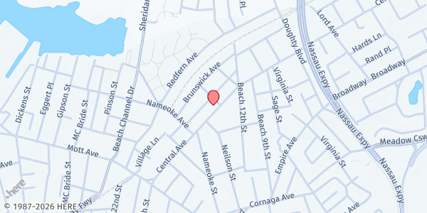 Map showing Vista Medical Bldg WIC at 1288 Central Ave, Far Rockaway, NY