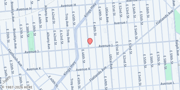 Map showing Yearwood Community Service at 1809 Schenectady Avenue, Flatlands, NY