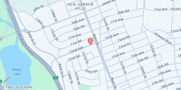 Map showing Chazaq at 141-47 72nd Avenue, Flushing , NY