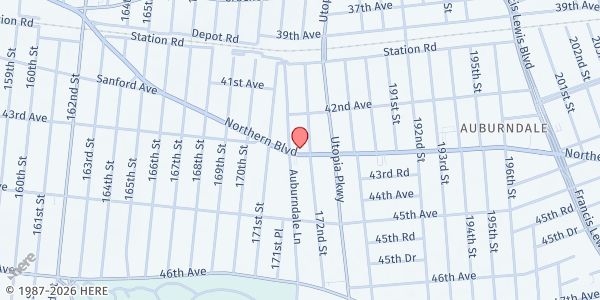Map showing FLUSHING JEWISH COMMUNITY COUNCIL at 171-39 NORTHERN BLVD, FLUSHING, NY