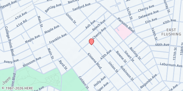 Map showing ICNA Flushing Pantry at 43-12 Union St, Flushing, NY