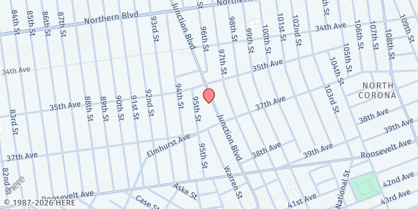 Map showing La Jornada - Junction at 3530 Junction Boulevard, Flushing, NY