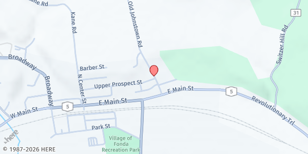 Map showing Haven of Hope Farm Stand at 19 Cemetery Street, Fonda, NY
