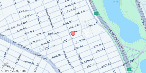 Map showing Beth Gavriel Center at 66-35 108th St, Forest Hills, NY