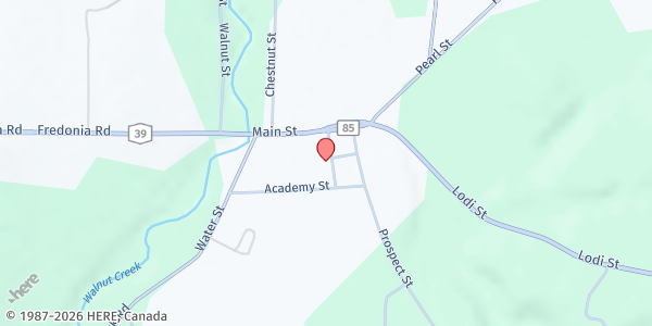 Map showing FORESTVILLE FOOD PANTRY, INC. at 3 PARK STREET, FORESTVILLE, NY