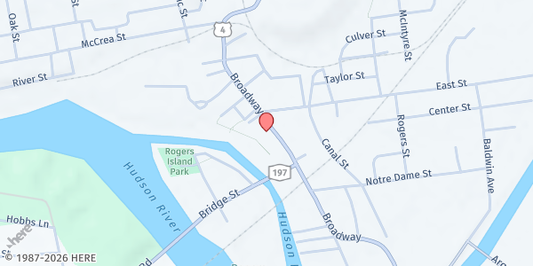 Map showing Village Baptist Church at 131 Broadway, Fort Edward, NY