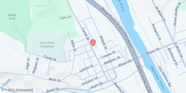 Map showing FULMONT-FORT PLAIN FOOD PANTRY at 200 Canal St, Fort Plain, NY