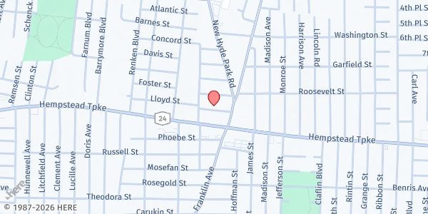 Map showing St. Vincent dePaul - Franklin Square at 995 Lutz St, Franklin Square, NY