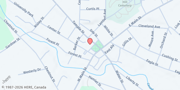 Map showing Fredonia First Methodist Church at 25 Church St, Fredonia, NY