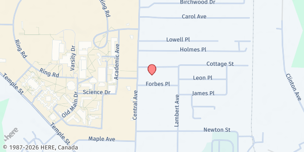 Map showing Fredonia Presbyterian Church at 219 Central Ave, Fredonia, NY