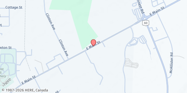 Map showing Fredonia WINTER Farmers' Market at Masonic Lodge at 321 East Main St. (Rt 20), Fredonia, NY