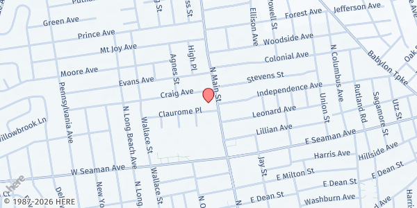 Map showing Catholic Charities WIC - Freeport at 333 North Main St, Freeport, NY
