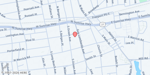 Map showing Ladles of Hope at 87 Pine St, Freeport, NY