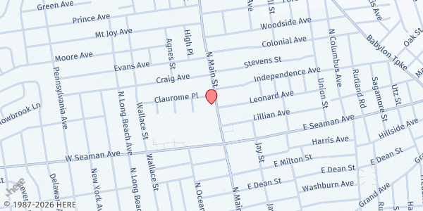 Map showing Perfecting Faith at 311 N Main St, Freeport, NY