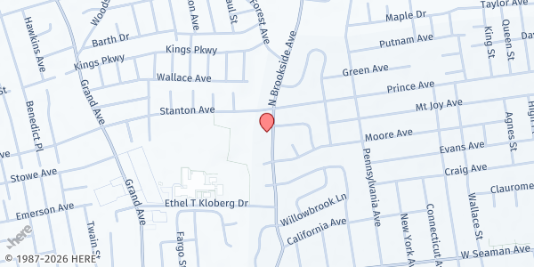 Map showing Renacer Outreach Program at 475 N Brookside Ave, Freeport, NY