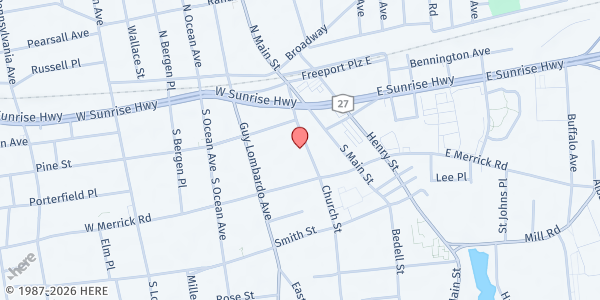 Map showing The Salvation Army/Freeport FP at 66 Church St, Freeport, NY