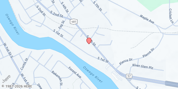 Map showing Believers Chapel Fulton Fresh Foods at 614 South 4th Street, Fulton, NY