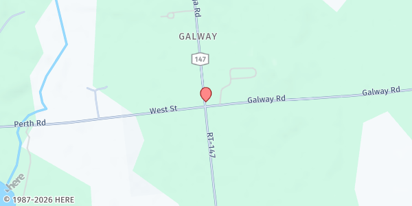 Map showing Greater Galway Food Pantry at 2167 Galway Road, Galway, NY