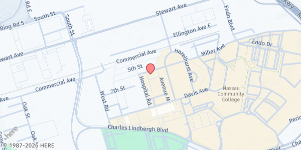 Map showing The Nest @ NCC at North Hall Basement, Garden City, NY