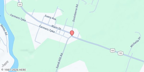 Map showing Helping Hands Food Pantry, Inc. at 2221 Route 44/55, Gardiner, NY