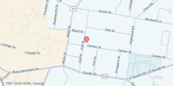 Map showing Geneseo Groveland Emergency FP at 31 Center St, Geneseo, NY