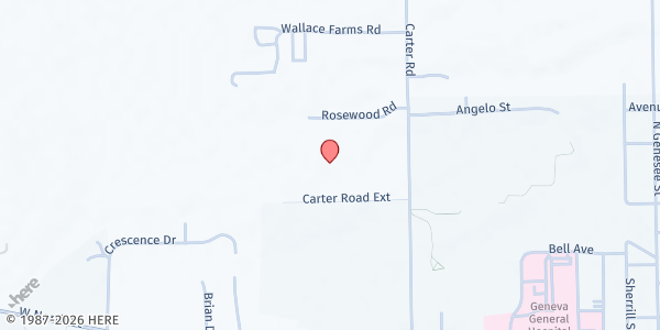 Map showing Boys & Girls Club of Geneva at 160 Carter Road, Geneva, NY