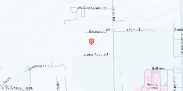 Map showing Boys & Girls Club of Geneva Food Pantry & PUP at 160 Carter Road, Geneva, NY