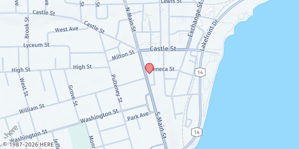 Map showing Legal Assistance of Western New York - Geneva Office at 361 South Main Street, Geneva, NY