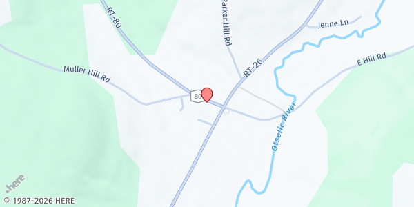 Map showing Mustard Seed FP at 993 State Route 80, Georgetown, NY